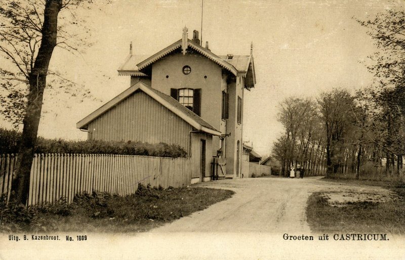 Het oude stationsgebouw in het begin van de 20e eeuw