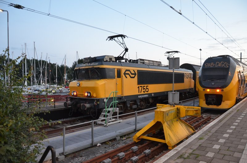Twee intercity's op het station