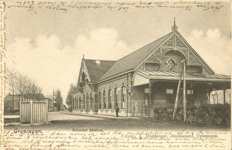Het oude Noorderstation aan het einde van de 19e eeuw