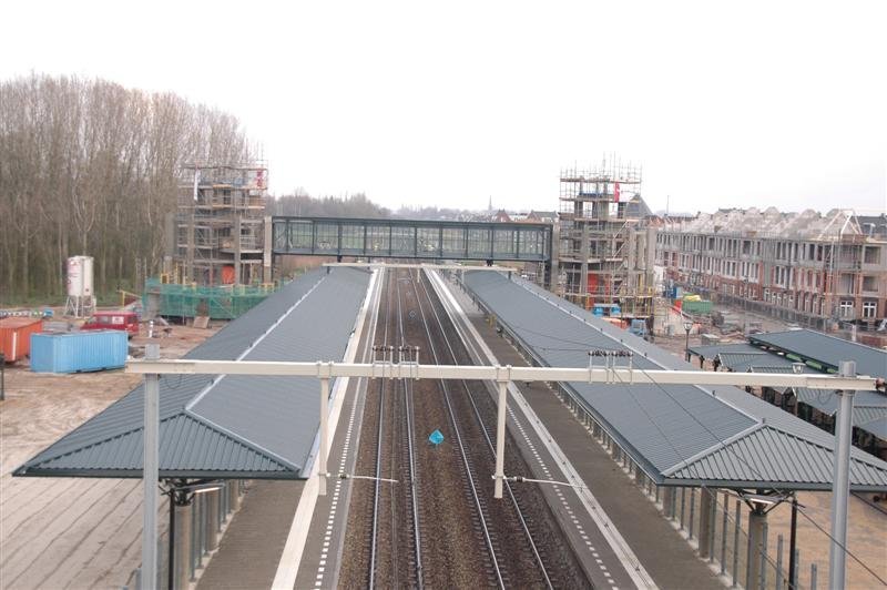Het station in aanbouw in 2006.
