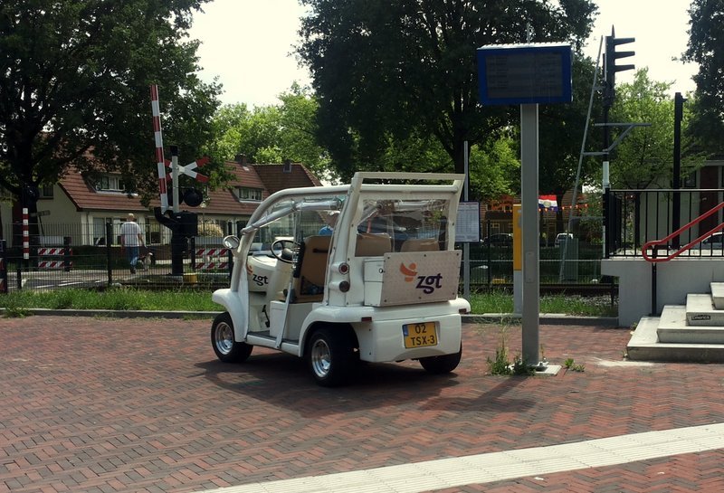 Taxi van het station naar het ziekenhuis.