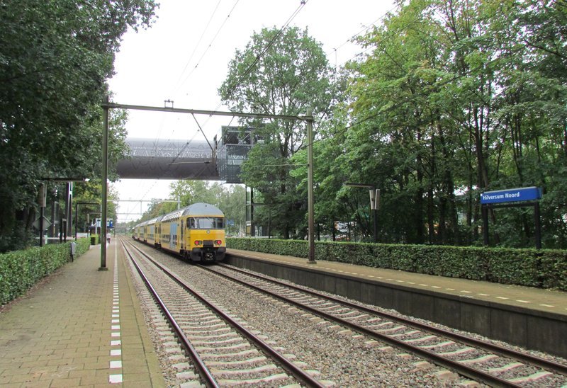 Trein op het station, dat toen nog 'Hilversum Noord' heette