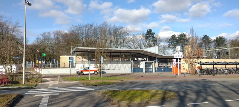 Het station in februari 2024