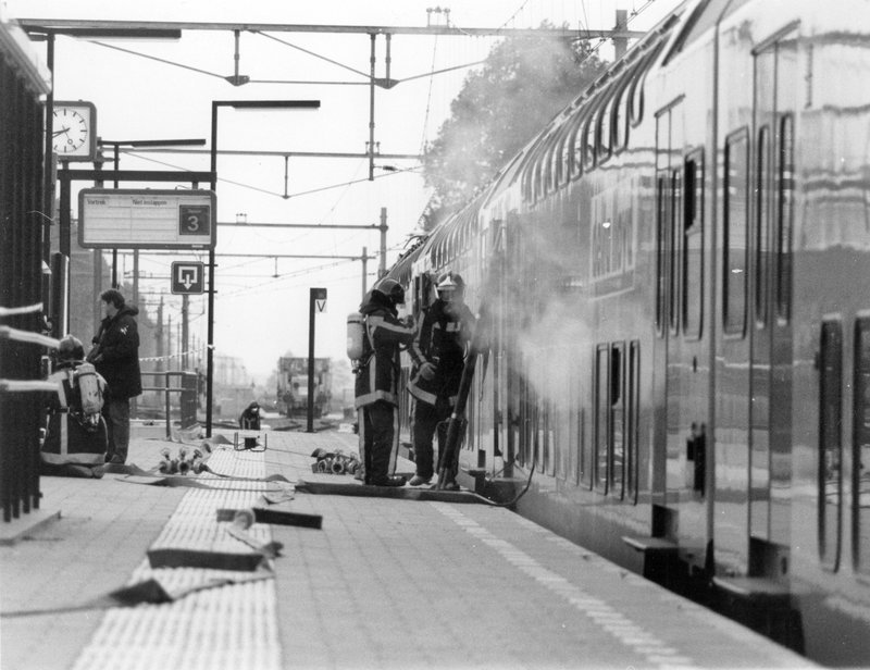 Brand in een dubbeldekker rond 1990-1995