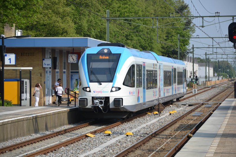 Spurt van Breng op het station