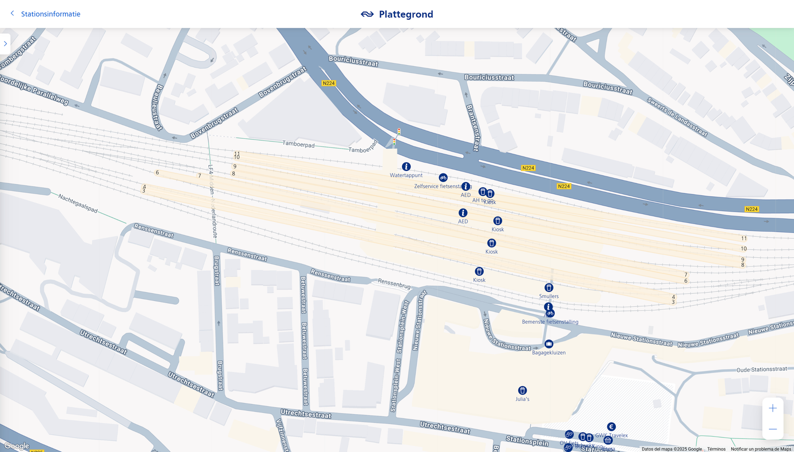 Plattegrond Arnhem Centraal