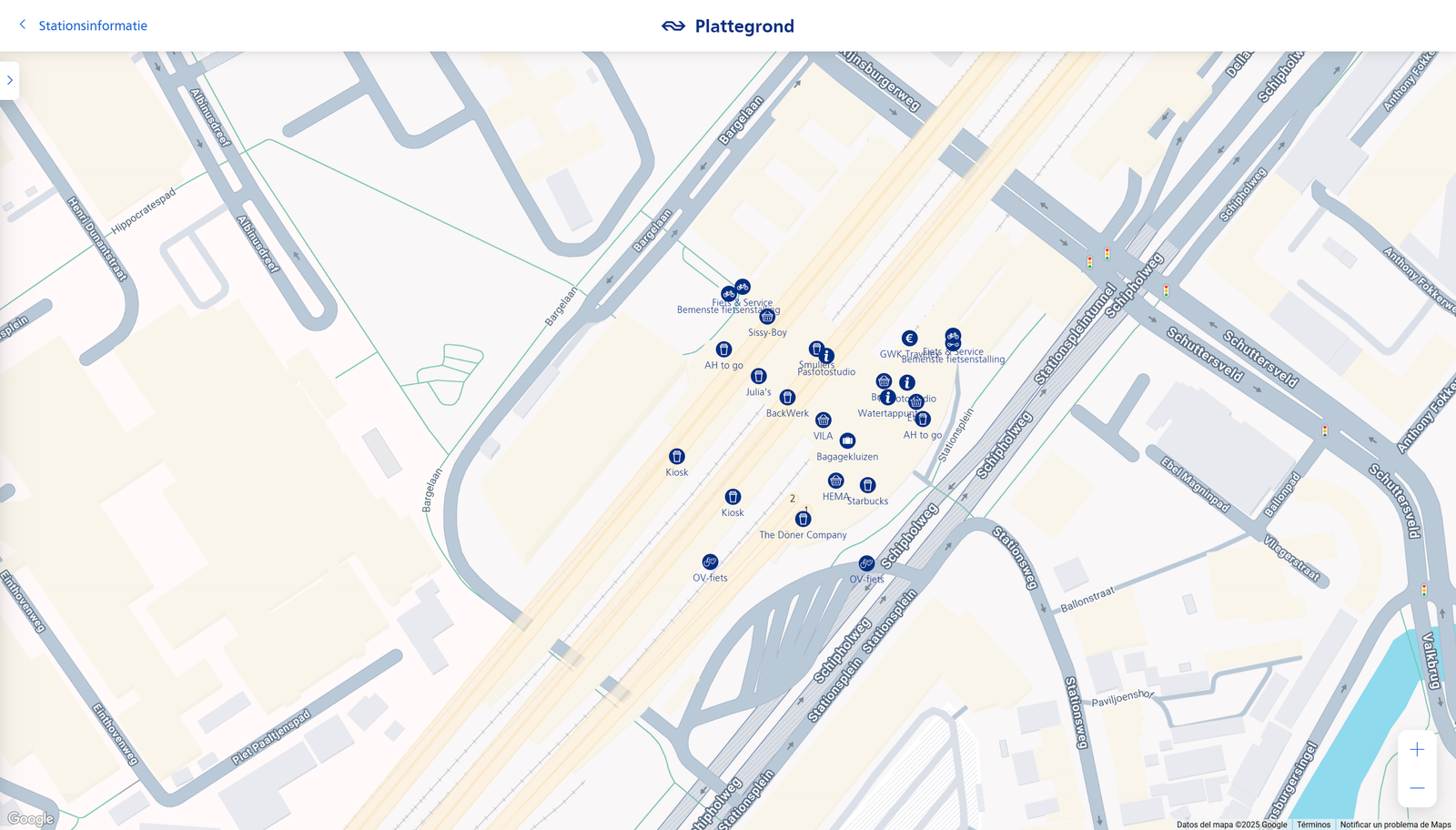 Plattegrond Leiden Centraal