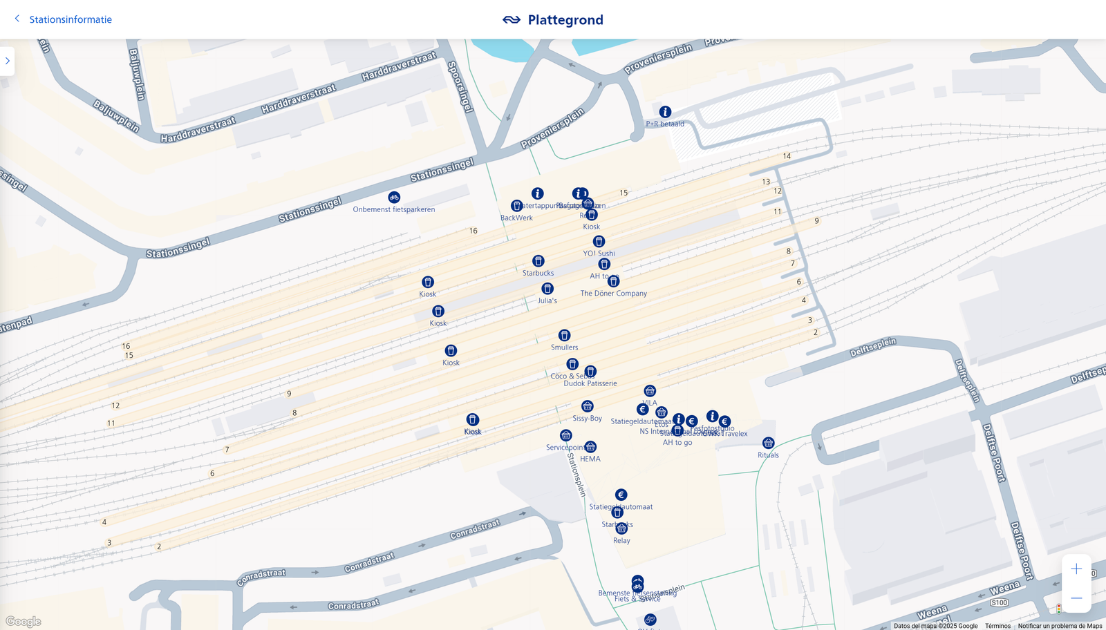 Plattegrond Rotterdam Centraal